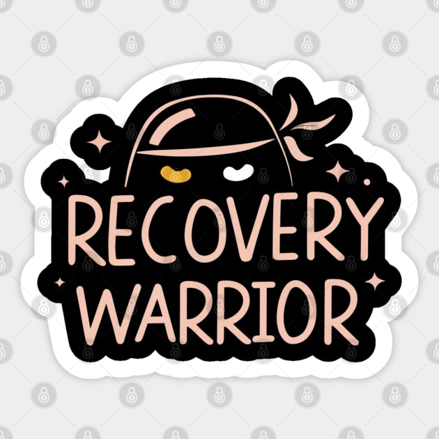 Minimal Addiction Recovery Warrior Sticker by SOS@ddicted